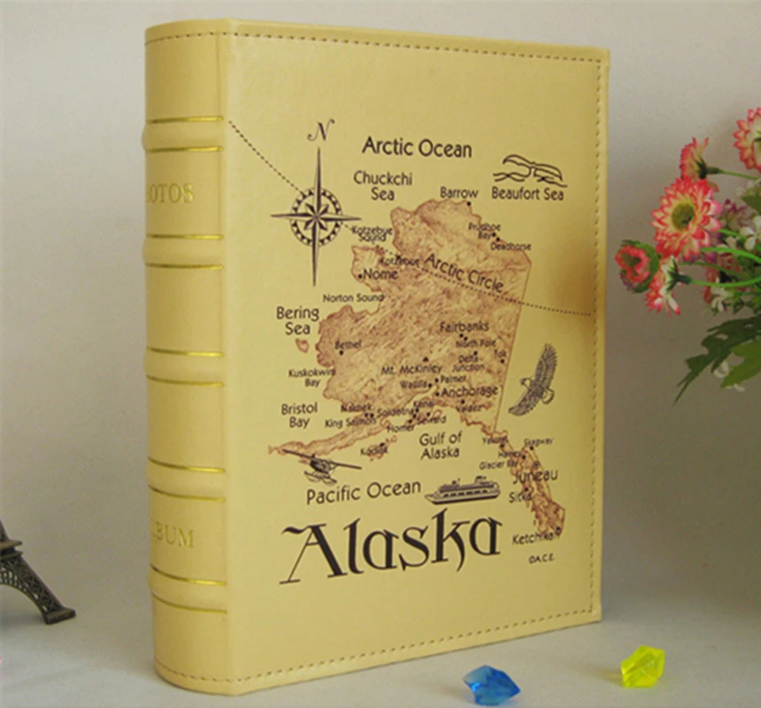 ALASKA Map Pu Leather Vintage Photo Album for 200 Photos of 6 Inch 4D Family / Wedding / Graduation /birthday Gift Photo Album
ALASKA Map Pu Leather Vintage Photo Album for 200 Photos of 6 Inch 4D Family / Wedding / Graduation /birthday Gift Photo Album