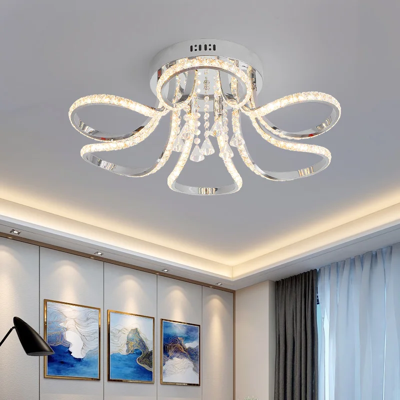 NEO Gleam светодиодная люстра с хромовым кристаллом для гостиной спальни кабинета