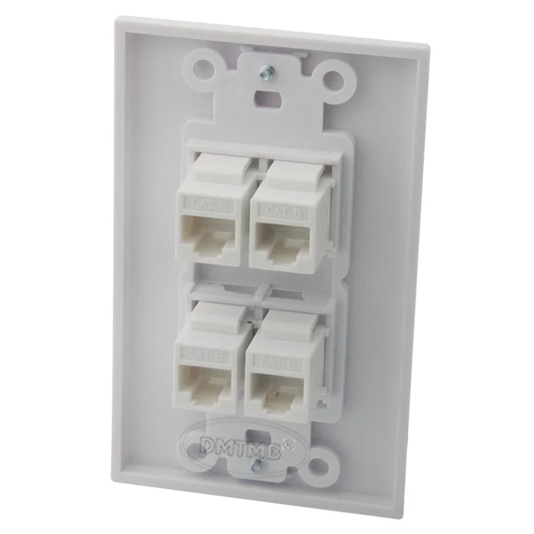 Настенная пластина RJ45 с разъемом Мама мама 1 банда 4 X CAT6|rj45 wall plate|wall platerj45 |