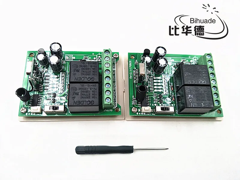 1PCS 315Mhz Universal Wireless Remote Control Switch AC 12V 2CH Relay Receiver Module and RF | Электроника