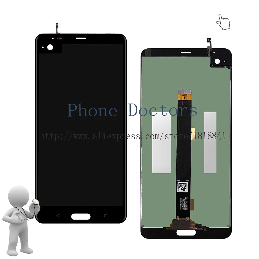 5 7 "Новый ЖК дисплей для htc U ULtra 1w 1u полный + Сенсорный экран дигитайзер в сборе