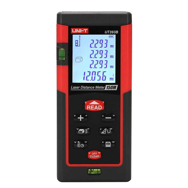 Лазерный дальномер UNI T UT393B, 150 м, Лазерная Лента, двойной пузырьковый уровень, хранение данных, площадь-угол громкости, инструмент для охоты
Лазерный дальномер UNI T UT393B, 150 м, Лазерная Лента, двойной пузырьковый уровень, хранение данных, площадь-угол громкости, инструмент для охоты