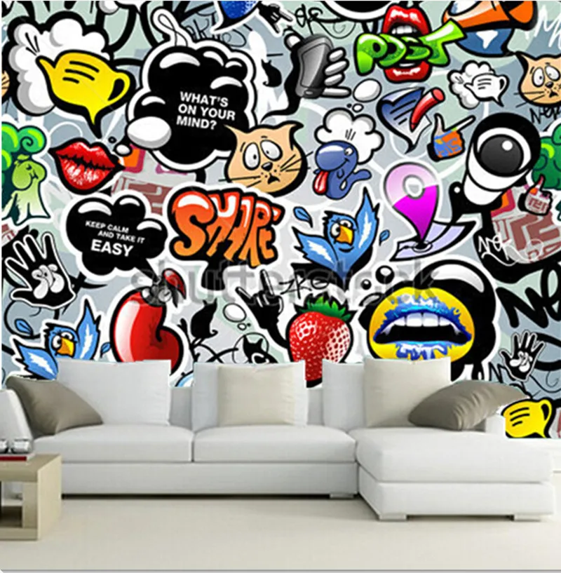Custom 3D large murals,beautiful all kinds of lovely graffiti papel de parede ,living room sofa TV wall bedroom wall paper
Custom 3D large murals,beautiful all kinds of lovely graffiti papel de parede ,living room sofa TV wall bedroom wall paper