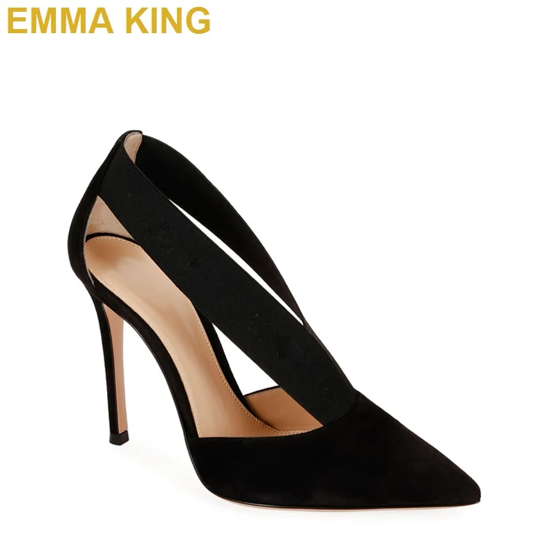 Pointed Toe Summer Pumps Shoes For Woman Solid Black Elastic Strap Stiletto Heels Side Cut out Women High Heels Shoes Wholesale
Pointed Toe Summer Pumps Shoes For Woman Solid Black Elastic Strap Stiletto Heels Side Cut out Women High Heels Shoes Wholesale