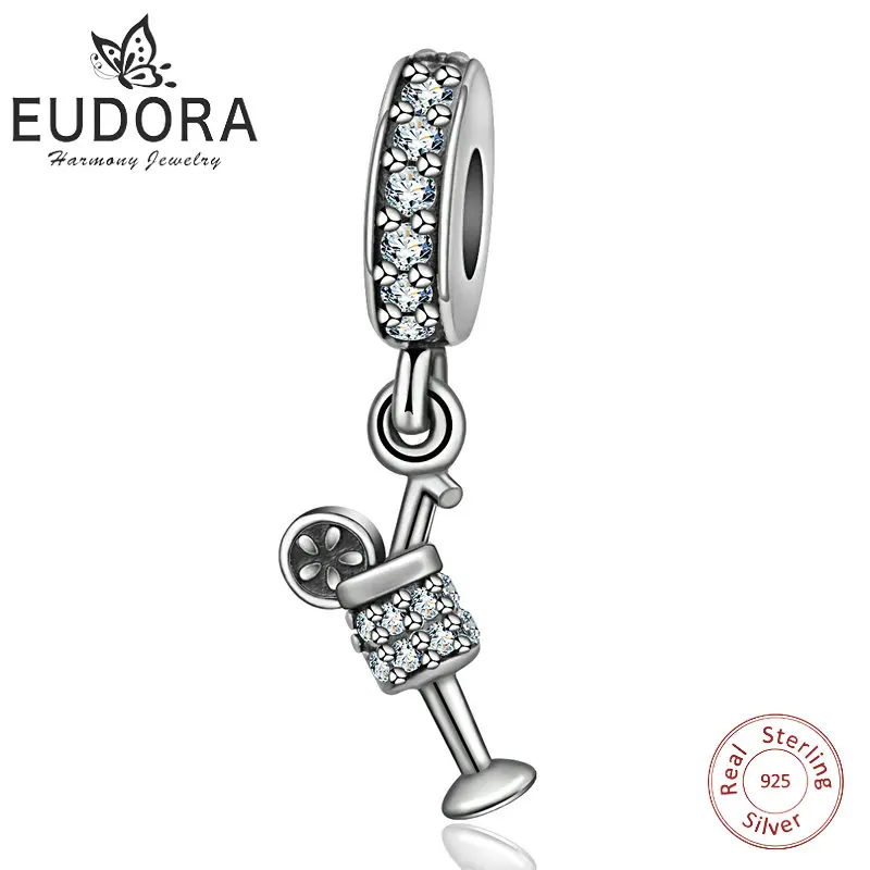 Eudora 100% 925 Sterling Silver Crystal CZ Fruit wine glasses Charms bead Fit Bracelets & Bangles DIY Fine Jewelry Charms Z012
Eudora 100% 925 Sterling Silver Crystal CZ Fruit wine glasses Charms bead Fit Bracelets & Bangles DIY Fine Jewelry Charms Z012