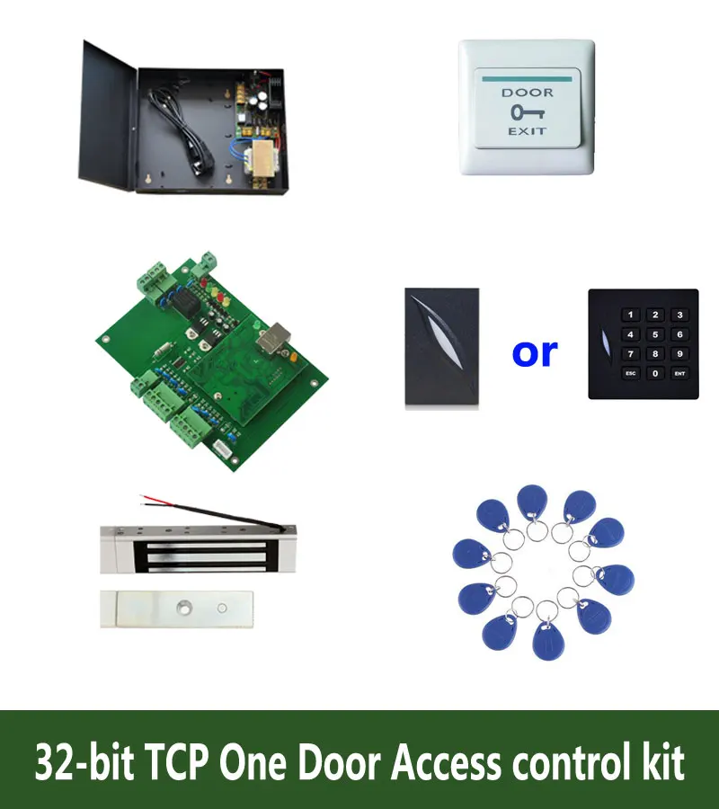 RFID 32-битный комплект контроля доступа, однодверный контроль доступа TCP/Ip + Powercase + 180 кг магнитный замок + считыватель ID + кнопка + 10 ярлыков, Sn: Фотоэлементы
RFID 32-битный комплект контроля доступа, однодверный контроль доступа TCP/Ip + Powercase + 180 кг магнитный замок + считыватель ID + кнопка + 10 ярлыков, Sn: Фотоэлементы
