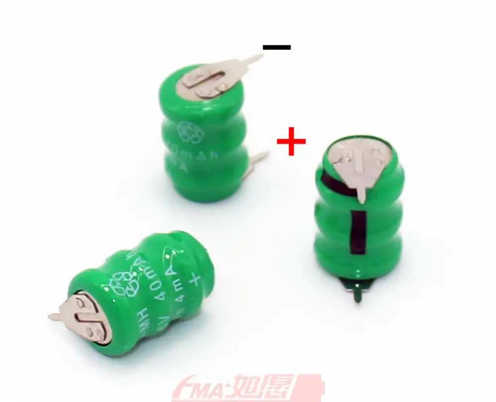 Ni mh Кнопка перезаряжаемые PLC данных батарея резервного питания 3 6 V 40 MAH w/2Pin