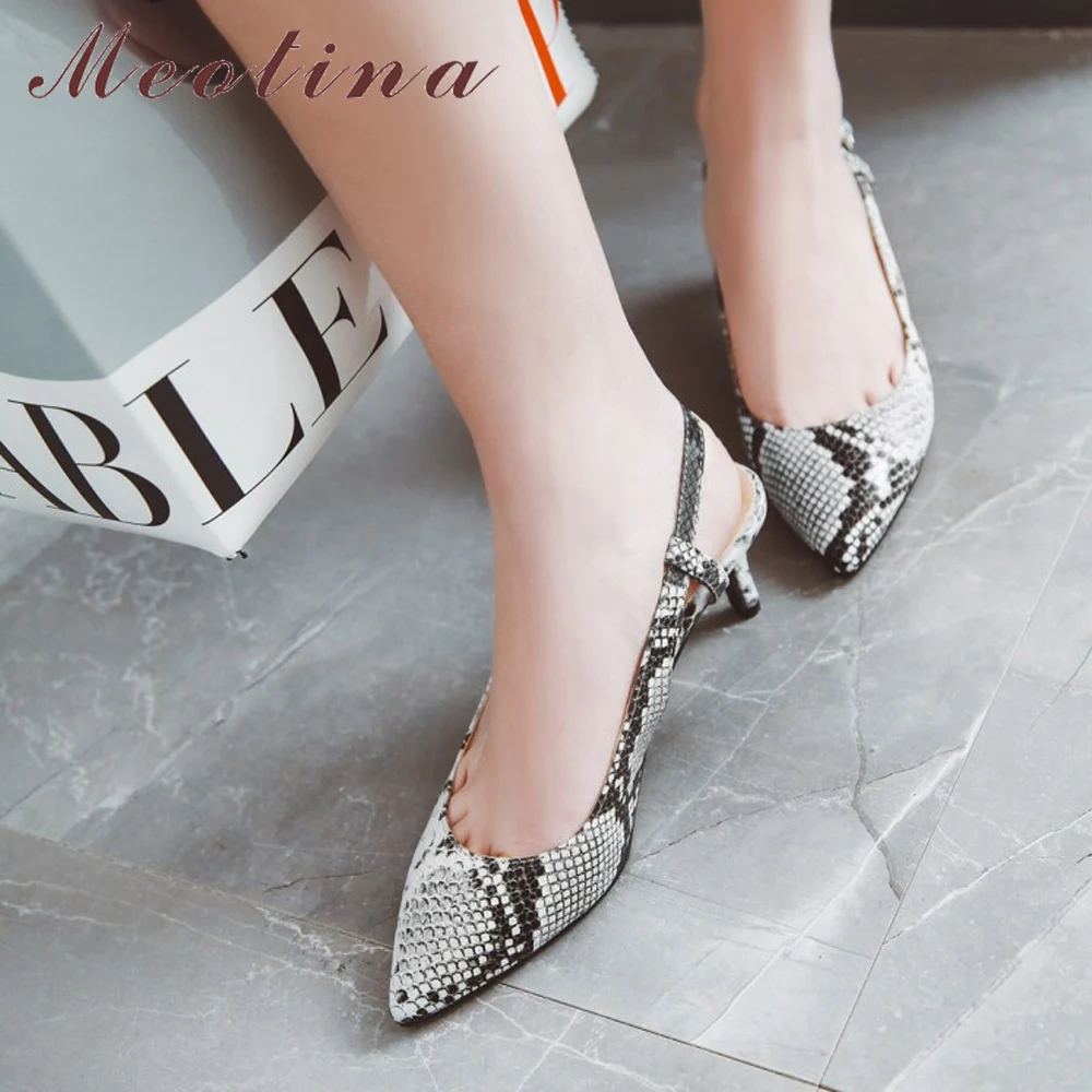 Meotina High Heels Shoes Women Snake Print Thin High Heels Slingbacks Shoes Buckle Pointed Toe Ladies Pumps Spring Big Size 4-12
Meotina High Heels Shoes Women Snake Print Thin High Heels Slingbacks Shoes Buckle Pointed Toe Ladies Pumps Spring Big Size 4-12