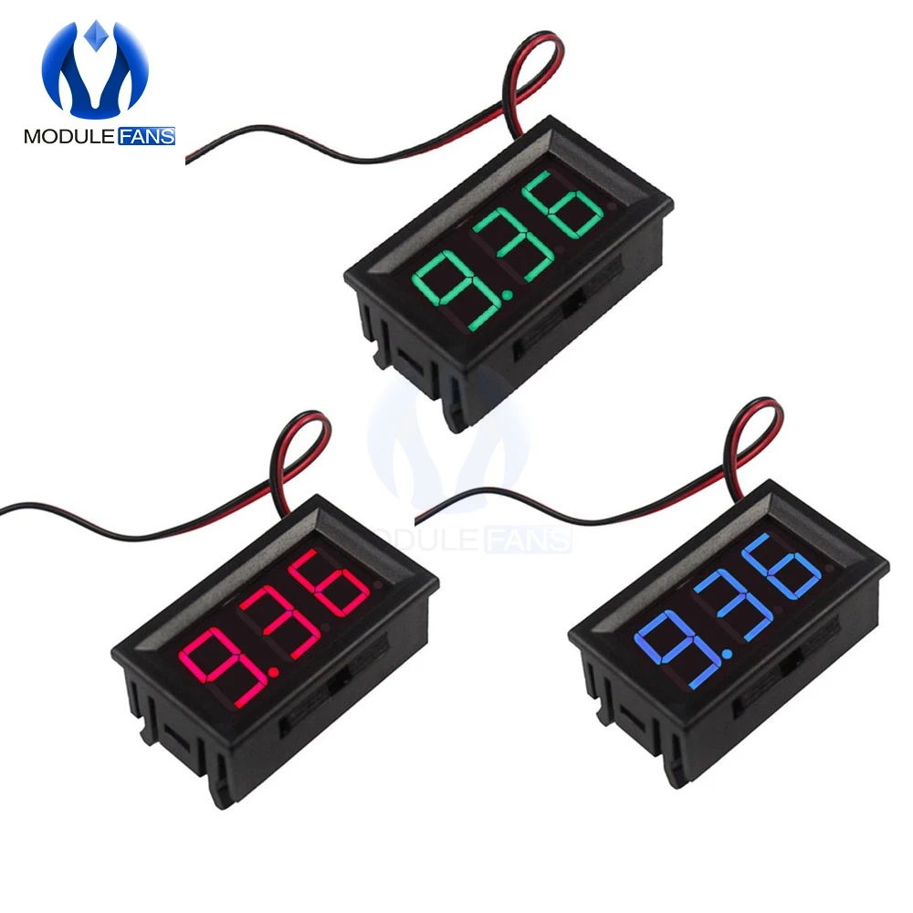 DC 5V 12V 24V 0.56" LCD Digital Voltage Meter Voltmeter Battery Capacity Tester Detector for Electronic Mobile Power Bank
DC 5V 12V 24V 0.56" LCD Digital Voltage Meter Voltmeter Battery Capacity Tester Detector for Electronic Mobile Power Bank