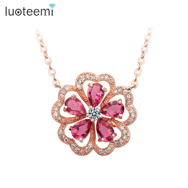 LUOTEEMI Women Luxury Teardrop AAA Cubic Zirconia Flower Pendant Necklace for Sexy Lady Dress Jewelry Accessories Top Quality
LUOTEEMI Women Luxury Teardrop AAA Cubic Zirconia Flower Pendant Necklace for Sexy Lady Dress Jewelry Accessories Top Quality