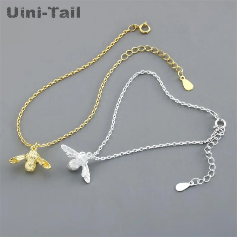Uini-Tail hot new 925 sterling silver temperament cute little bee bracelet female models fashion tide flow high quality GN918
Uini-Tail hot new 925 sterling silver temperament cute little bee bracelet female models fashion tide flow high quality GN918