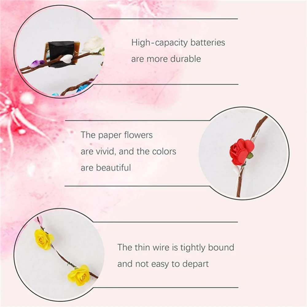 10pcs Glowing Garland Wedding Party Crown Flower Headband LED Light Christmas Neon Wreath Decoration Luminous Hair Garland
10pcs Glowing Garland Wedding Party Crown Flower Headband LED Light Christmas Neon Wreath Decoration Luminous Hair Garland