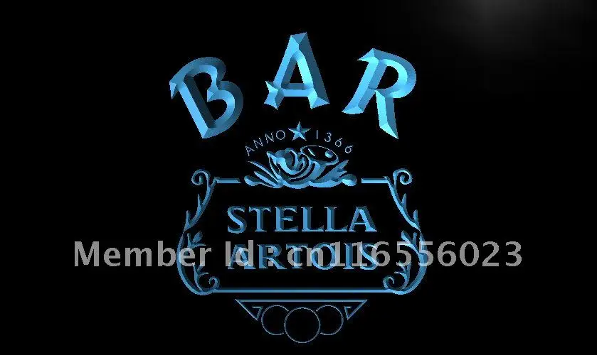 LA433- BAR Stella Artois пивная светодиодная неоновая световая вывеска для домашнего