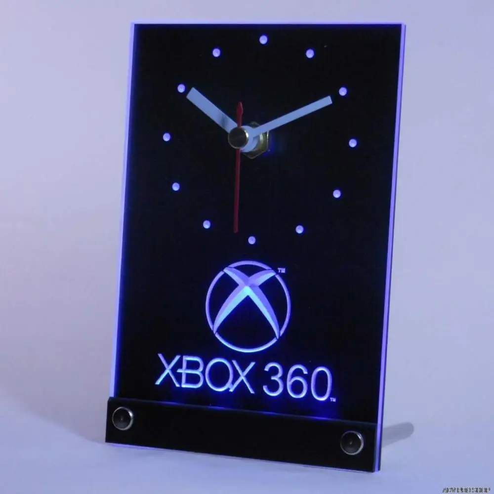 Настольные 3D светодиодные часы tnc0191 для игровой комнаты Xbox 360 | Дом и сад