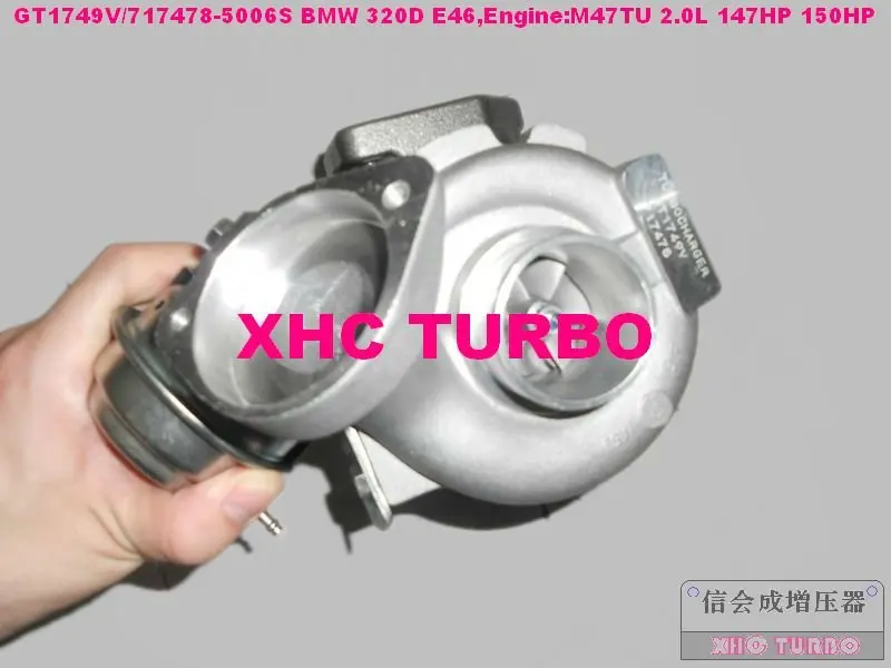 NEW GT1749V/717478 750431 Turbo Turbocharger for BMW 120D 320D E46 520D,X3 M47TU 2.0L 147HP 150HP
NEW GT1749V/717478 750431 Turbo Turbocharger for BMW 120D 320D E46 520D,X3 M47TU 2.0L 147HP 150HP