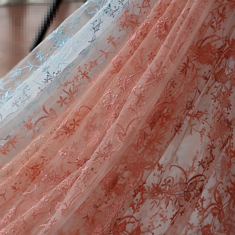 Fabulous Lace Fabric Flower Embroidered 2 color Tulle Fabric Dress Bridal Veil Floral Lace Fabric 53.2 Inches Wide 1 Yard
Fabulous Lace Fabric Flower Embroidered 2 color Tulle Fabric Dress Bridal Veil Floral Lace Fabric 53.2 Inches Wide 1 Yard