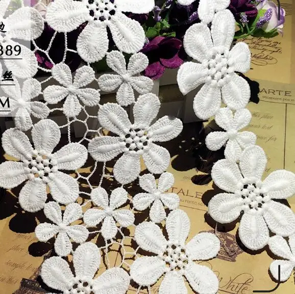 15Yards 11cm White Flower Lace Trimming Embroidery Trim Ribbon DIY Wedding Fabric Sewing Garment Handmade Accessories
15Yards 11cm White Flower Lace Trimming Embroidery Trim Ribbon DIY Wedding Fabric Sewing Garment Handmade Accessories