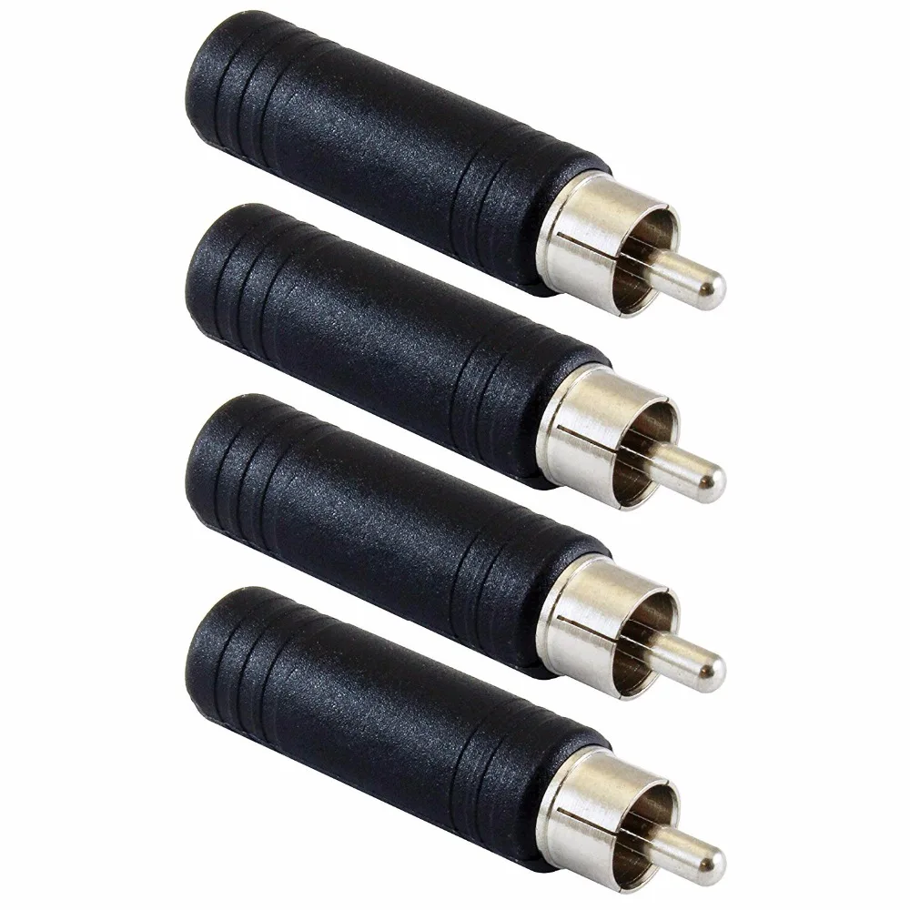 4pcs/lot RCA Male Plug to 6.35mm Female Mono Jack Audio Cable Converter Adapter Black
4pcs/lot RCA Male Plug to 6.35mm Female Mono Jack Audio Cable Converter Adapter Black