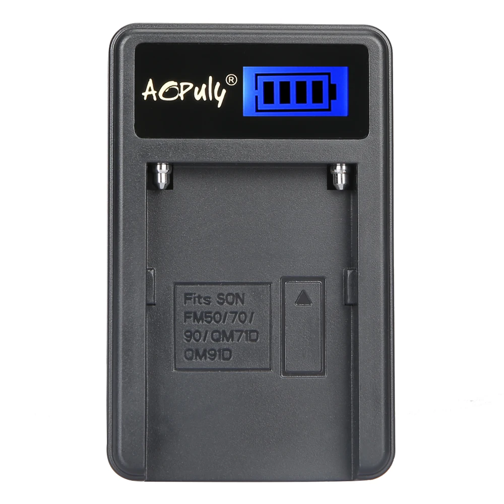 AOPULY зарядное устройство NP-FM50 NP FM50 камера батарея ЖК USB для Sony Alpha A100 DSLR-A100 A100K CCD-TRV408