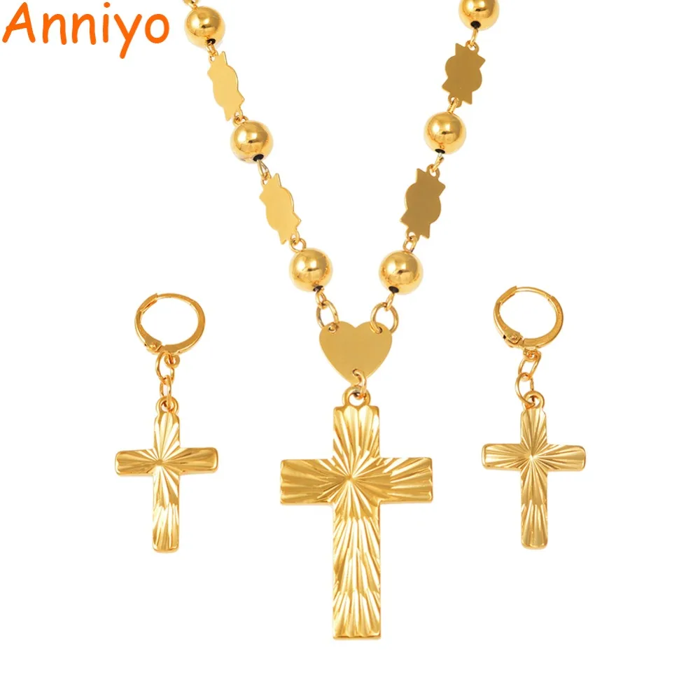 Anniyo Cross Pendant Earings Balls Bead Chain Necklaces for Women Micronesia Pohnpei Marshall Chuuk Jewelry Sets #159206
Anniyo Cross Pendant Earings Balls Bead Chain Necklaces for Women Micronesia Pohnpei Marshall Chuuk Jewelry Sets #159206