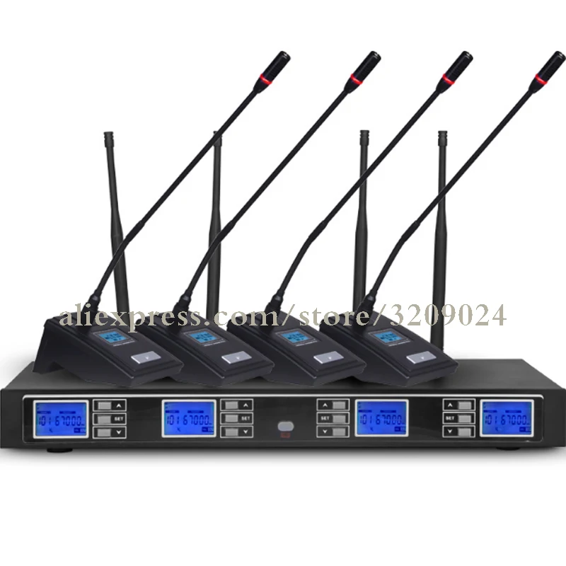 Professional 4 Channel UHF Wireless Headset Microphone System 4 Mic 1 Wireless LCD Display Receiver for Karaoke Family Party
Professional 4 Channel UHF Wireless Headset Microphone System 4 Mic 1 Wireless LCD Display Receiver for Karaoke Family Party