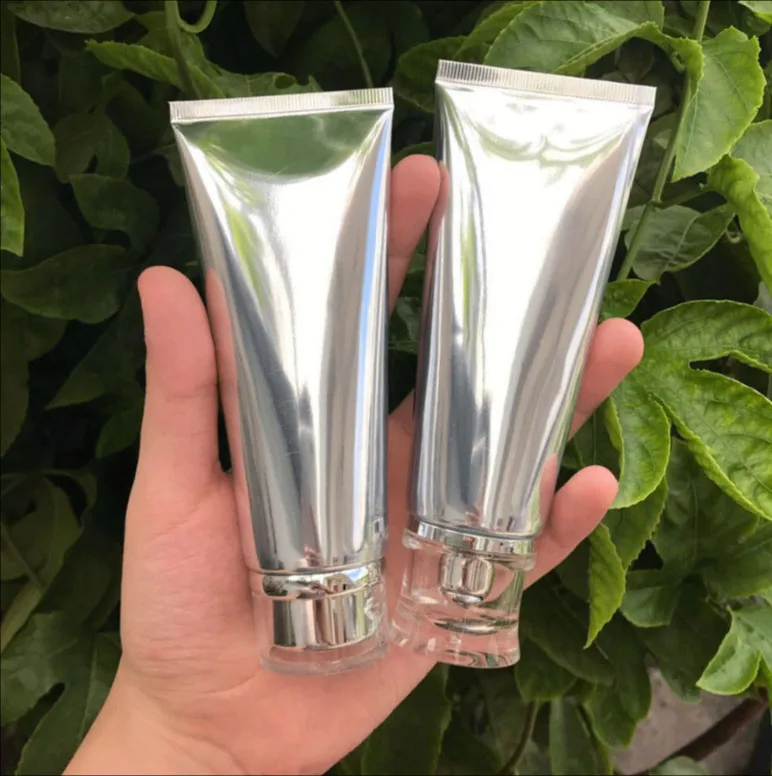100ml Empty Refillable Plastic silver Lip Gloss Balm Eye Gel Hand Cream Tubes Cosmetic Containers Bottles Set 100pcs/lot
100ml Empty Refillable Plastic silver Lip Gloss Balm Eye Gel Hand Cream Tubes Cosmetic Containers Bottles Set 100pcs/lot