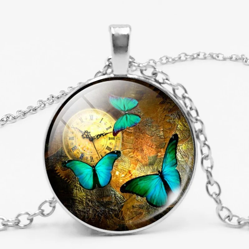 Hot! 2019 New Boutique Butterfly Pattern Glass Necklace Retro Silver Chain Jewelry Women's Sweater Chain
Hot! 2019 New Boutique Butterfly Pattern Glass Necklace Retro Silver Chain Jewelry Women's Sweater Chain