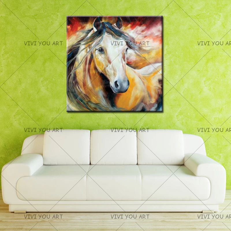 Modern Abstract Home Decoration Wall Art Large Handmade Acrylic Paintings Canvas Horses Picture Hand-painted Animal Oil Painting
Modern Abstract Home Decoration Wall Art Large Handmade Acrylic Paintings Canvas Horses Picture Hand-painted Animal Oil Painting