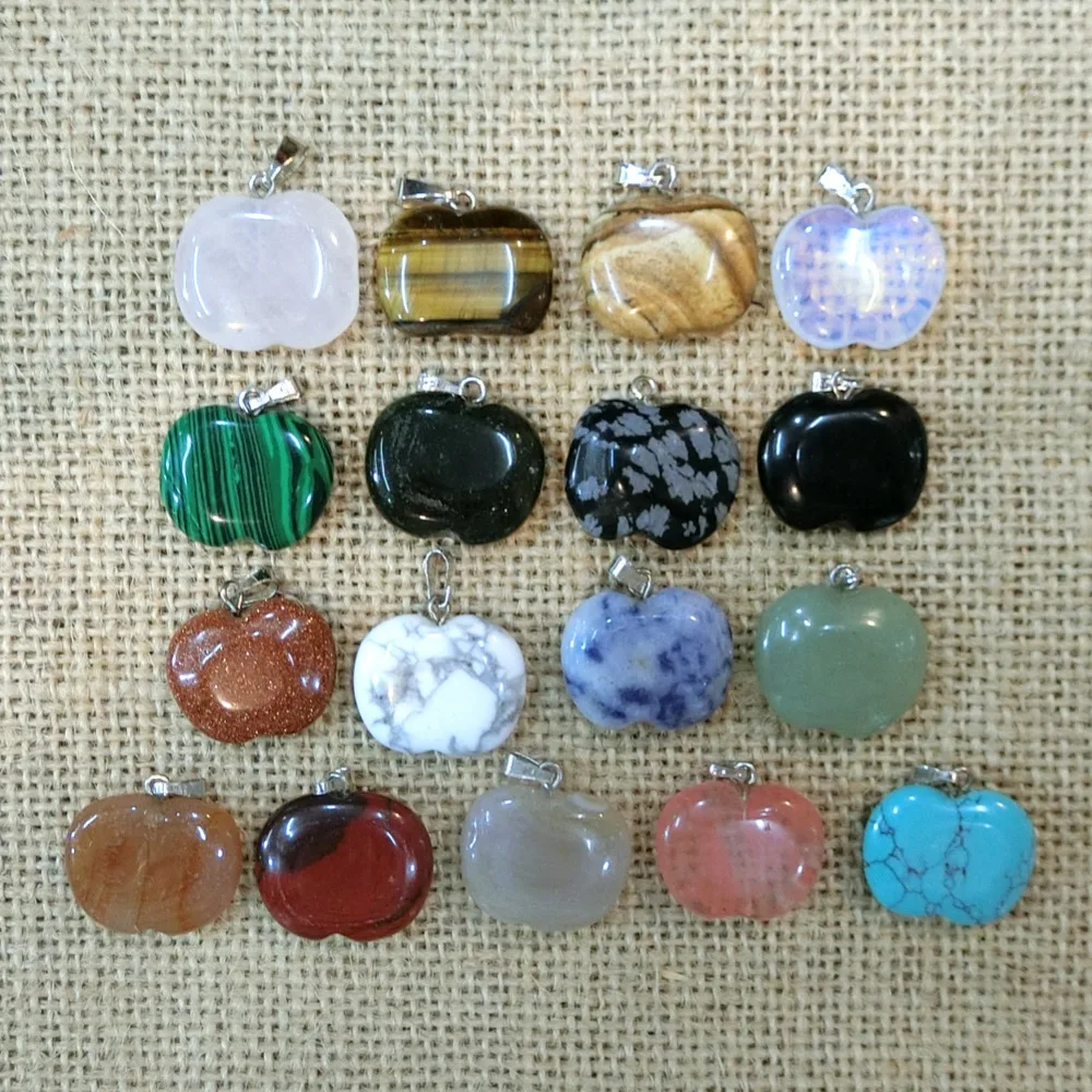Wholesale natural stone pendant crystal apple necklace energy stone jewelry accessories 50PCS/LOT free shipping
Wholesale natural stone pendant crystal apple necklace energy stone jewelry accessories 50PCS/LOT free shipping