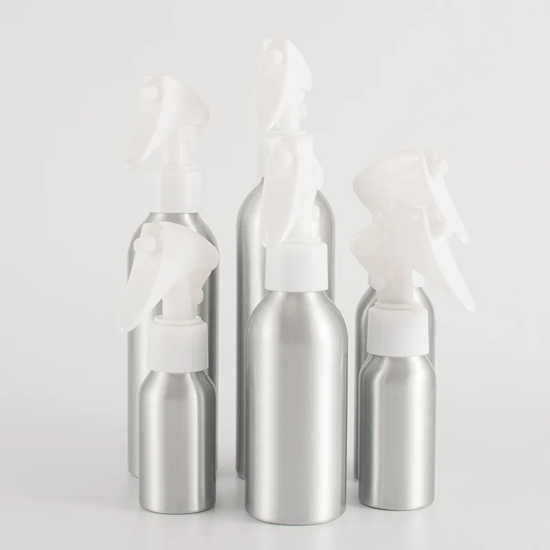 24 pcs/lot 40ml 50ml 100ml 120ml 150ml 250ml aluminum bottles with trigger pump empty round metal sprayer bottles
24 pcs/lot 40ml 50ml 100ml 120ml 150ml 250ml aluminum bottles with trigger pump empty round metal sprayer bottles