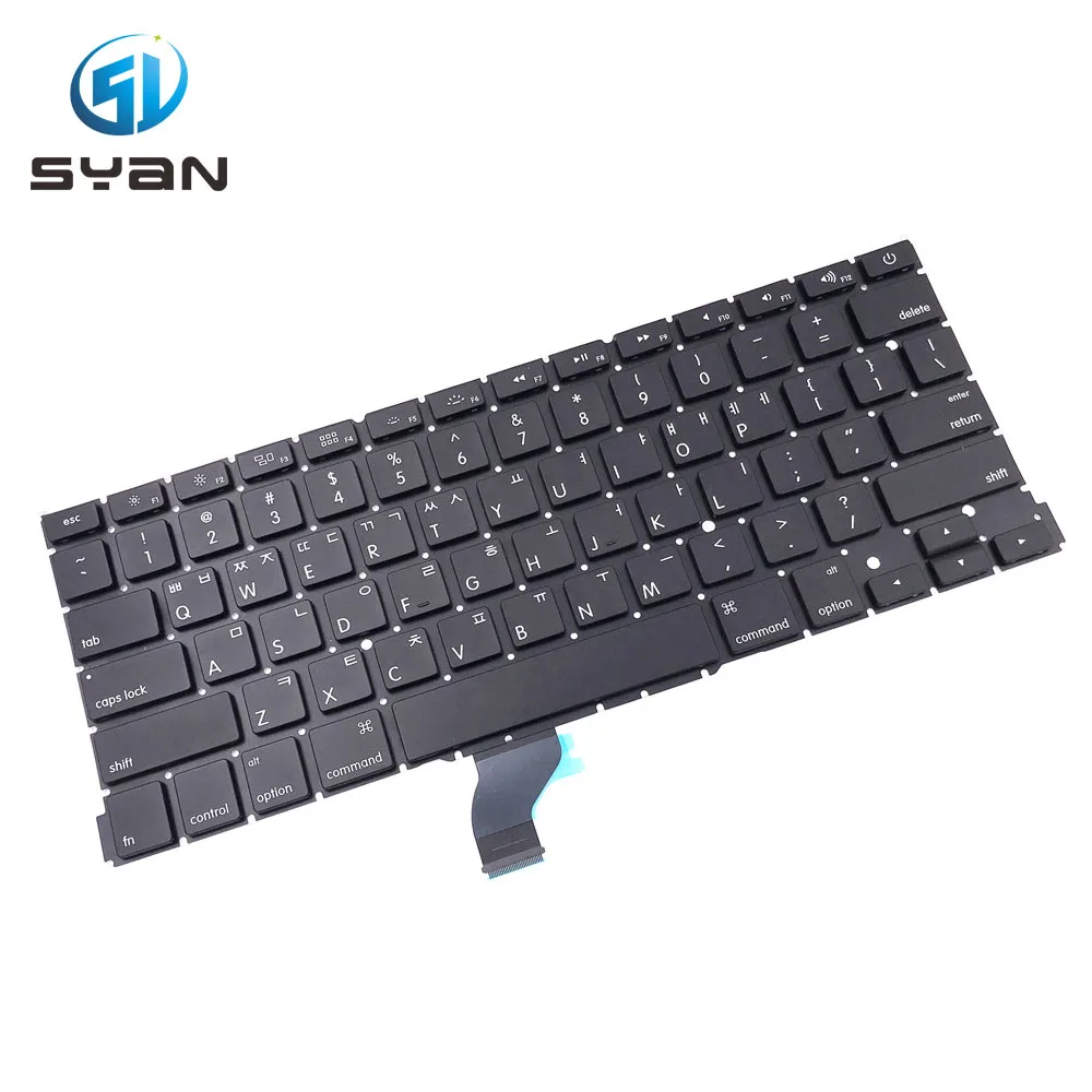 

Korean A1502 keyboard with backlight for Macbook Pro Retina 13.3 inches laptop ME864 ME865 ME866 keyboards with backlit New