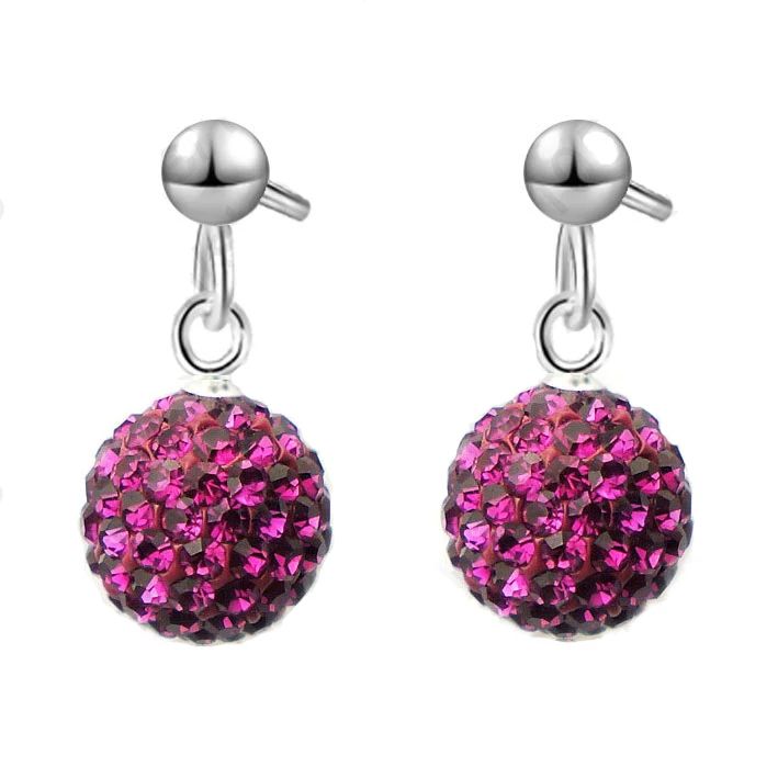 Multi Colors Shining 925 Sterling Silver Austrian Pave Disco Ball Stud Earring +Back Soppers Woman Jewelry Accessory
Multi Colors Shining 925 Sterling Silver Austrian Pave Disco Ball Stud Earring +Back Soppers Woman Jewelry Accessory