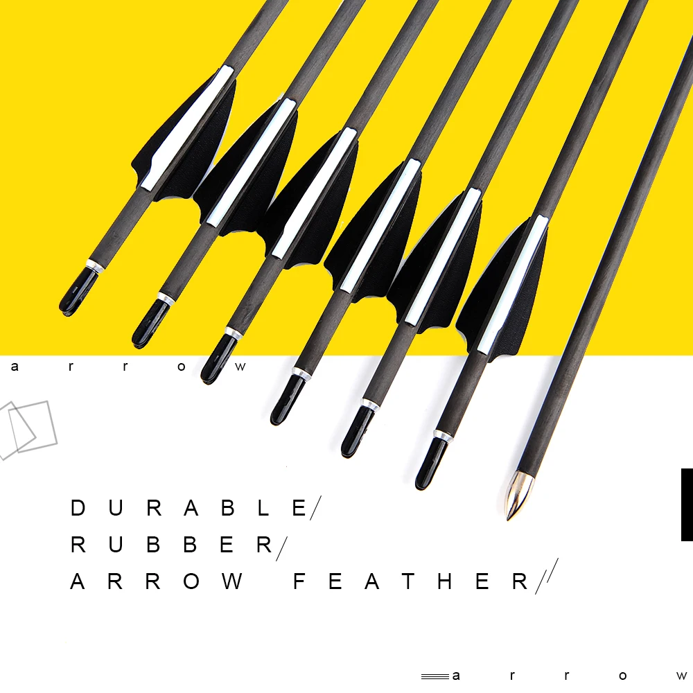 6/12/24 Pcs Pure Carbon Shaft Arrow with Spine 700 30in 6mm Diameter and explosion-proof nock for Archery Shooting Practise
6/12/24 Pcs Pure Carbon Shaft Arrow with Spine 700 30in 6mm Diameter and explosion-proof nock for Archery Shooting Practise