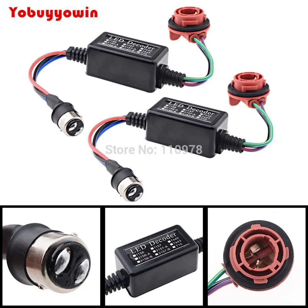 1157 BAY15d P21/5W Turn Signal LED Decoder Adaptor Anti Hyper Flashing Error Free Canceller Kit Cancel Error on Turning Signal
1157 BAY15d P21/5W Turn Signal LED Decoder Adaptor Anti Hyper Flashing Error Free Canceller Kit Cancel Error on Turning Signal