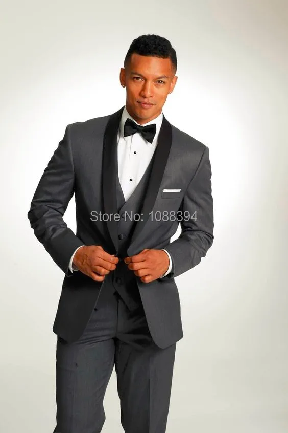 2017 New Arrival Groom Tuxedos For Men Gray Groomsmen Mens Wedding Suits Prom Tuxedo Men Suits 3 Pieces (Jacket+Pants+Vest+bow)
2017 New Arrival Groom Tuxedos For Men Gray Groomsmen Mens Wedding Suits Prom Tuxedo Men Suits 3 Pieces (Jacket+Pants+Vest+bow)
