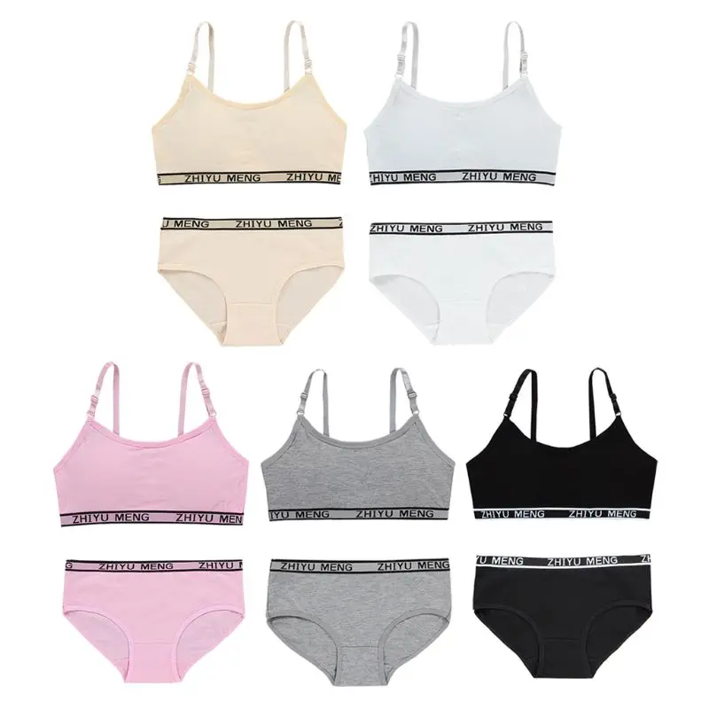 2019 Teenagers Girls Lingerie Cotton Underwear Sets Kids Young Girls Training Bras Puberty Students Bra Vest Brassiere Panties
2019 Teenagers Girls Lingerie Cotton Underwear Sets Kids Young Girls Training Bras Puberty Students Bra Vest Brassiere Panties