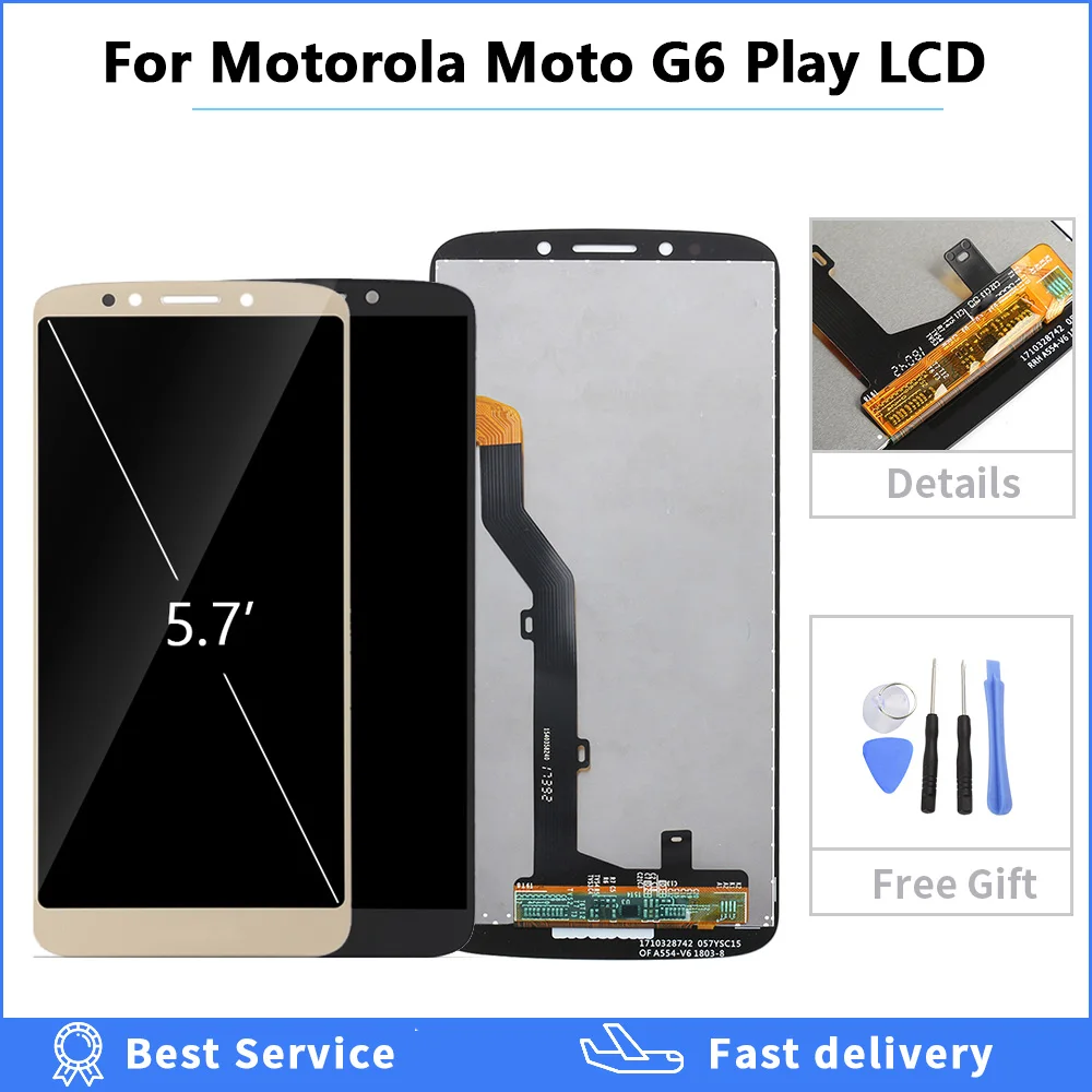 For Motorola Moto G6 Play LCD XT1922-5 Display frame Touch Screen digitizer assembly XT1922 XT1922-3 XT1922-4 for Moto G6 Play
For Motorola Moto G6 Play LCD XT1922-5 Display frame Touch Screen digitizer assembly XT1922 XT1922-3 XT1922-4 for Moto G6 Play