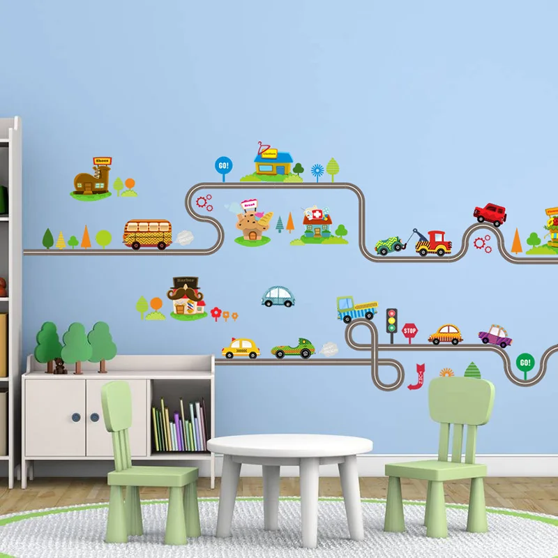 Wall Stickers For Kids Rooms Cartoon Cars Highway Track Sticker Children's Play Room Bedroom Decor Wall Art Decals JJJTZ57
Wall Stickers For Kids Rooms Cartoon Cars Highway Track Sticker Children's Play Room Bedroom Decor Wall Art Decals JJJTZ57