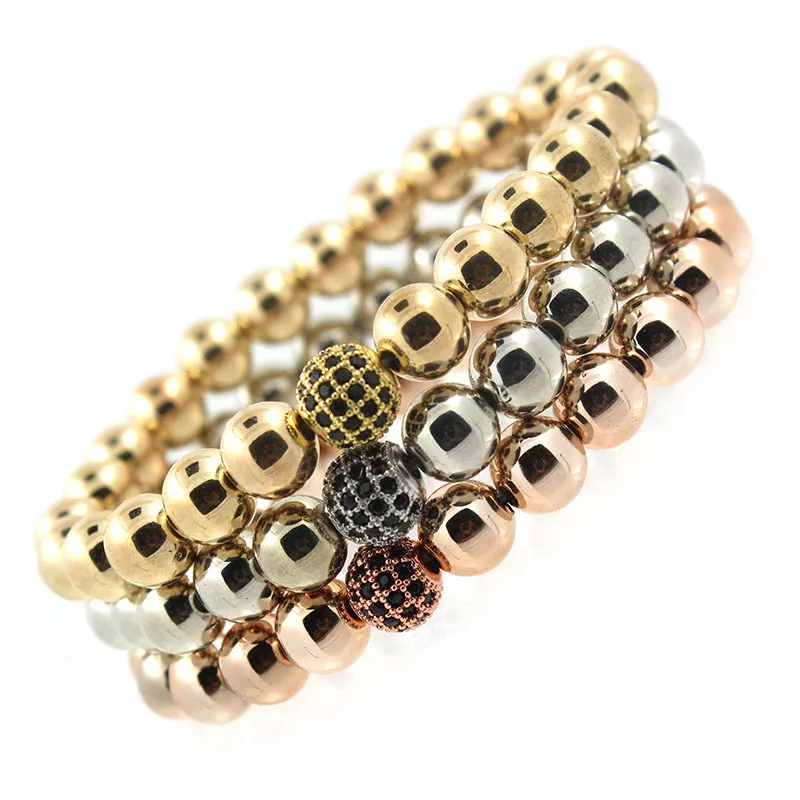 Hot Sale Micro Pave Black CZ Zirconia Gold Color Copper Ball Charm Bracelet CCB Bead Elastic Bracelet Pulseras Men Women
Hot Sale Micro Pave Black CZ Zirconia Gold Color Copper Ball Charm Bracelet CCB Bead Elastic Bracelet Pulseras Men Women