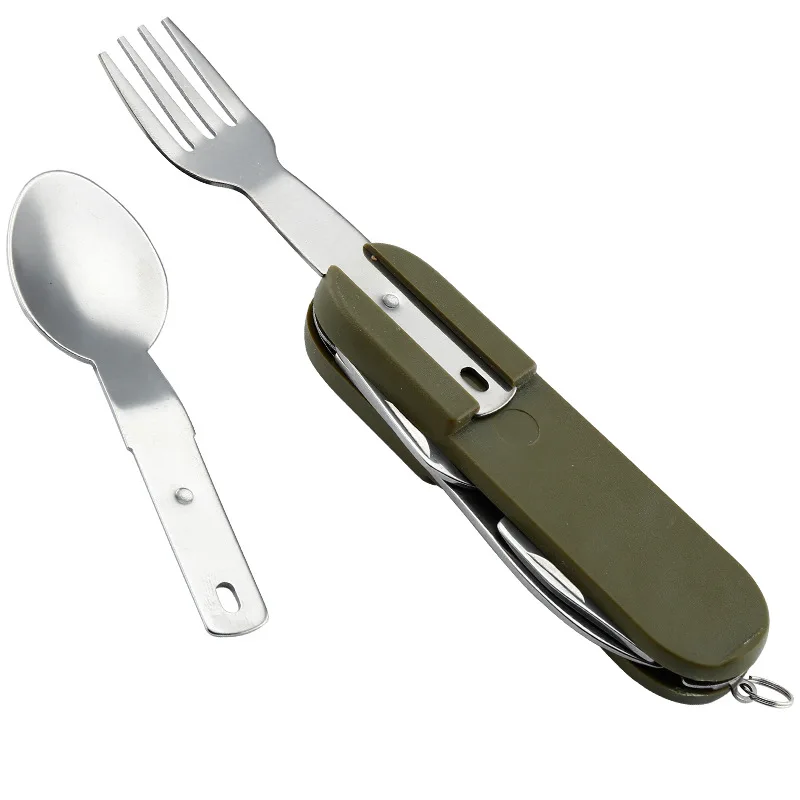 Multi-functional Portable Dinnerware Set Stainless Steel Folding Fork Knife Set Outdoor Camping Picnic Travel Tableware
Multi-functional Portable Dinnerware Set Stainless Steel Folding Fork Knife Set Outdoor Camping Picnic Travel Tableware