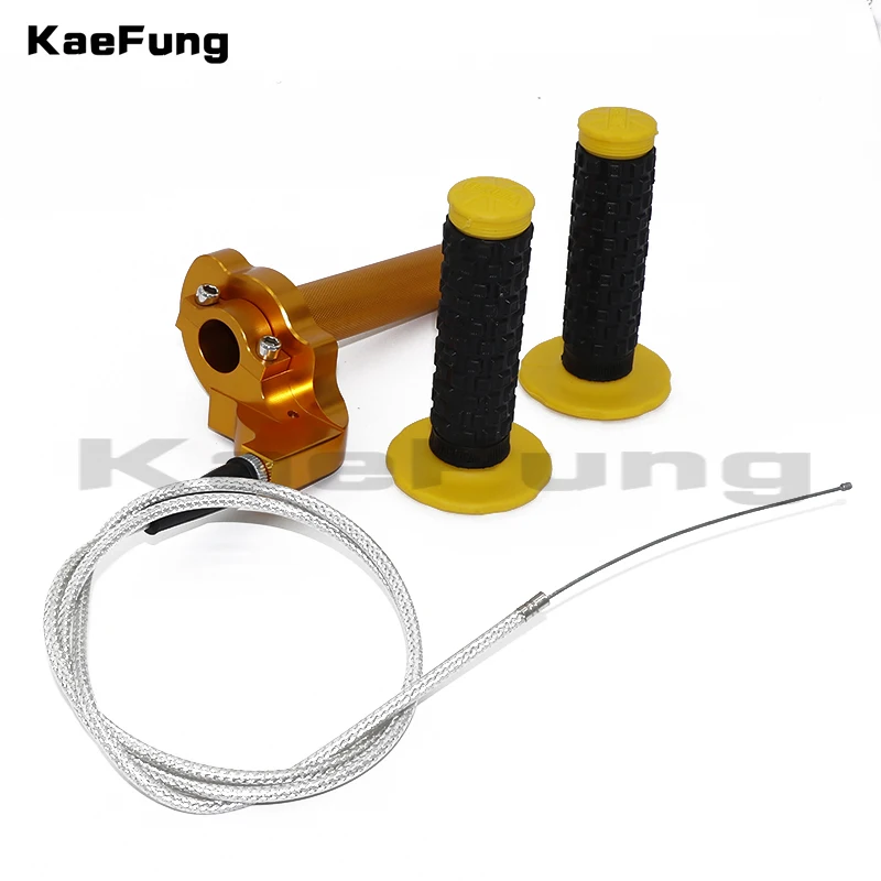 CNC Aluminum Throttle Grip Quick Twister+Throttle Cable+handlebar grips Pro XR KLX SDG SSR CRF50 70 110 IRBIS TTR Dirt Pit Bike
CNC Aluminum Throttle Grip Quick Twister+Throttle Cable+handlebar grips Pro XR KLX SDG SSR CRF50 70 110 IRBIS TTR Dirt Pit Bike