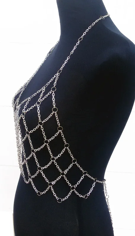 Chran Full Metal Body Chain Bra Crop Tops Silver Gold Layered Mesh Choker Necklace Bikini Harness Belly Dancer Dress Jewelry
Chran Full Metal Body Chain Bra Crop Tops Silver Gold Layered Mesh Choker Necklace Bikini Harness Belly Dancer Dress Jewelry