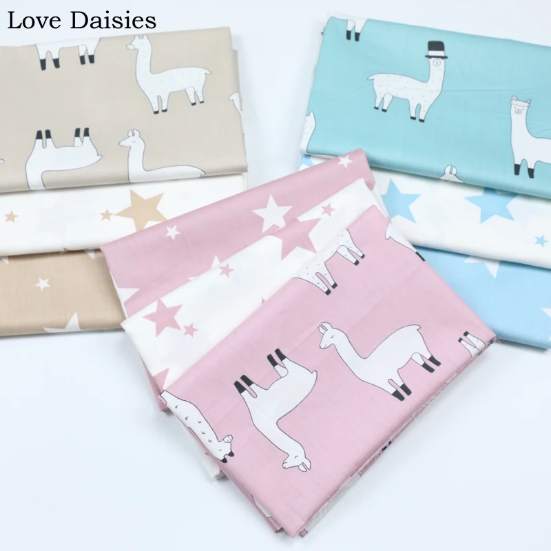 100% Cotton Twill CAMEL PINK BLUE Cartoon Simple White Alpaca Stars Fabrics for DIY Crib Bedding Cushion Sheet Handwork Decor
100% Cotton Twill CAMEL PINK BLUE Cartoon Simple White Alpaca Stars Fabrics for DIY Crib Bedding Cushion Sheet Handwork Decor