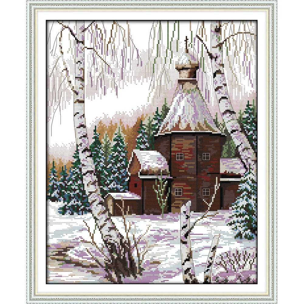 Everlasting Love Winter Scenery Chinese Cross Stitch Kits Ecological Cotton Fabric 11 CT DIY Christmas Decorations For Home Gift
Everlasting Love Winter Scenery Chinese Cross Stitch Kits Ecological Cotton Fabric 11 CT DIY Christmas Decorations For Home Gift