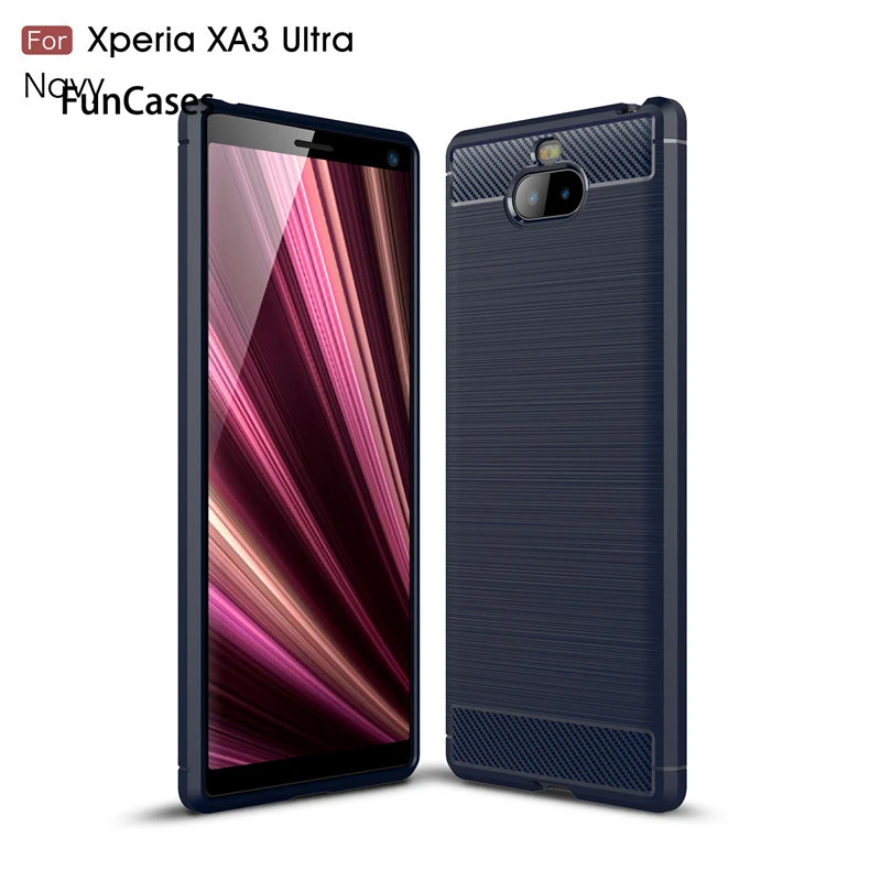Чехол для телефона sony XZ4 углеродное волокно Матовый ТПУ чехол XA2 плюс Матовая