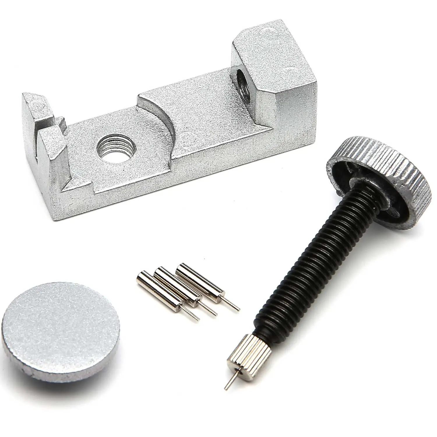 Watch Band Strap Link Pin Remover Repair Tool Kit for Watchmakers with Pack of 3 Extra Pins
Watch Band Strap Link Pin Remover Repair Tool Kit for Watchmakers with Pack of 3 Extra Pins