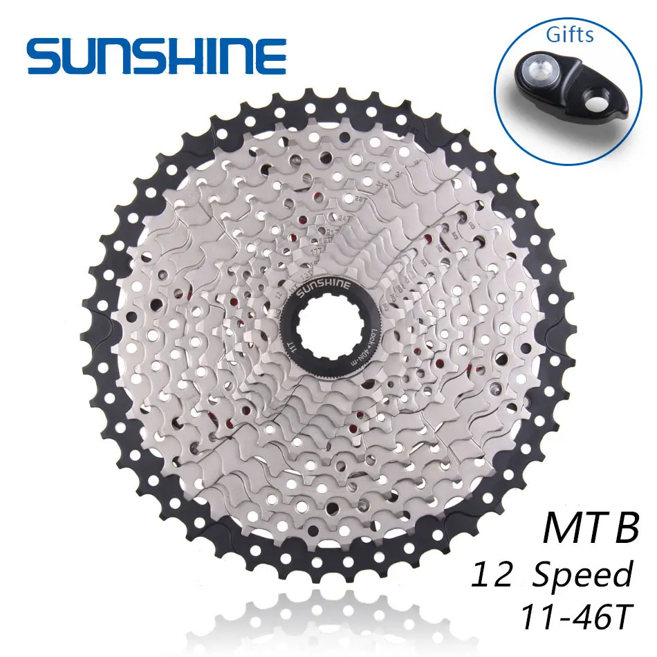 SUNSHINE 12S 11-46T Freewheel Mountain Bike BMX Cassette 12 Speed Flywheel 12V MTB Bicycle Sprocket for XX1 X01 X1 GX
SUNSHINE 12S 11-46T Freewheel Mountain Bike BMX Cassette 12 Speed Flywheel 12V MTB Bicycle Sprocket for XX1 X01 X1 GX