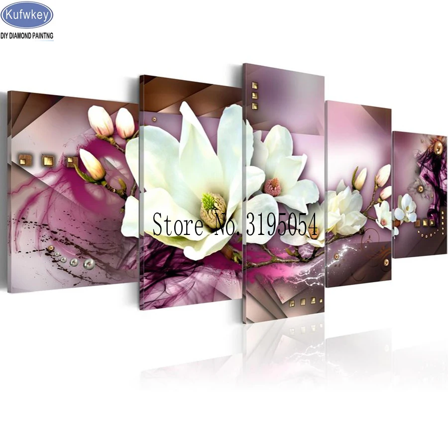 5 pcs set,DIY 5D Diamond Embroidery Magnolia flower painting of resin diamond,Needlework,Full Square Diamond Painting Home Decor
5 pcs set,DIY 5D Diamond Embroidery Magnolia flower painting of resin diamond,Needlework,Full Square Diamond Painting Home Decor