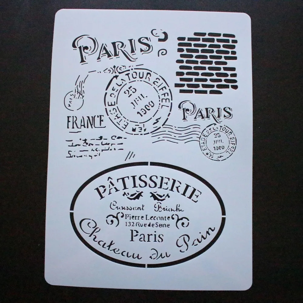 2019 French Paris DIY Craft Layering Stencils Walls Painting Scrapbooking Stamping Embossing Album Decorative Card Template A4
2019 French Paris DIY Craft Layering Stencils Walls Painting Scrapbooking Stamping Embossing Album Decorative Card Template A4