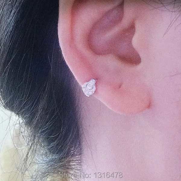 Кольцо с костями для ушей 5 мм из серебра 925 пробы|diameter|ear buckleear rings silver |